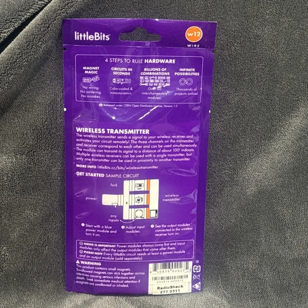 Littlebits Wireless Transmitter‎ Module w12 - Brand New/ Sealed